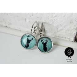 Ocelové náušnice z pryskyřice - 12mm