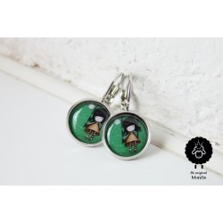 Ocelové náušnice z pryskyřice - 12mm