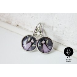 Ocelové náušnice z pryskyřice - 12mm