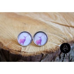 Ocelové náušnice z pryskyřice - 12mm 