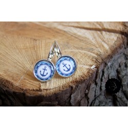 Ocelové náušnice "Kotvy"