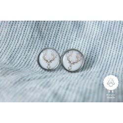 Ocelové náušnice "jeleni"