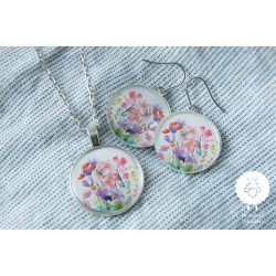 Set "Pomněnky", ocel náušnice