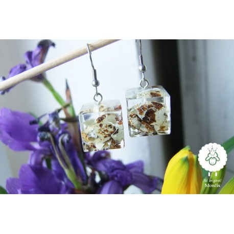 Ocelové náušnice s "křepelky"