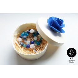 Náramek v krabičce "achát, lapis"