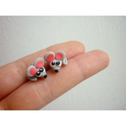 Myšky na sýru - náušnice