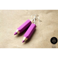 Náušnice „Pastelky fialové“ 19