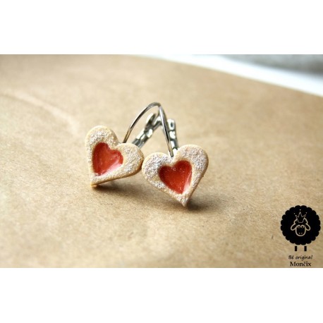Náušnice „Linecká srdíčka“ 18B