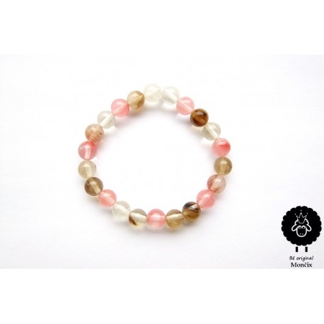 Náramek „Sebezdokonalení“ třešňový křemen