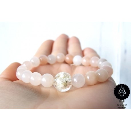 Náramek nevěstin závoj Láska něha Jaspis třešňový