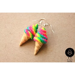 Náušnice „Točená zmrzlina“ 5B pastelová