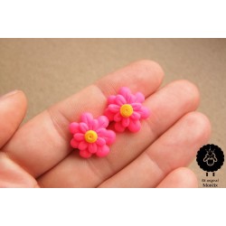 Náušnice květiny Slunečnice ocel pecky