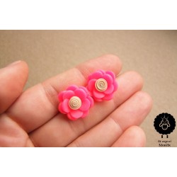 Náušnice květiny neonové