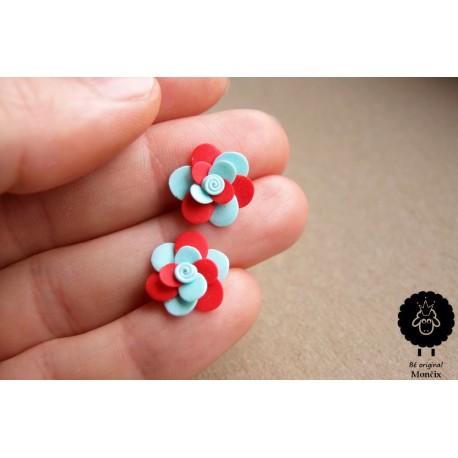 Náušnice květiny neonové