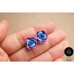 Náušnice květiny ocelové pecky