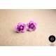 Náušnice květiny ocelové pecky