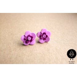 Náušnice květiny ocelové pecky
