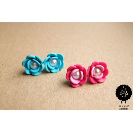 Náušnice květiny ocelové pecky