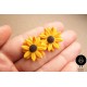 Náušnice květiny Slunečnice ocel pecky