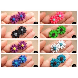 Náušnice květiny Slunečnice pecky