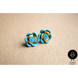 Náušnice květiny ocelové pecky