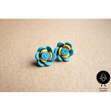 Náušnice květiny ocelové pecky