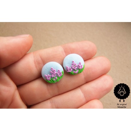 Náušnice květiny ocelové pecky