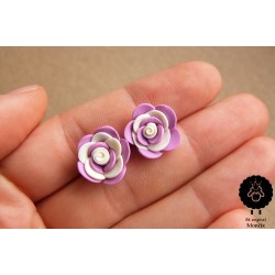 Náušnice květiny ocelové pecky 