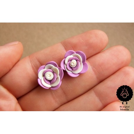 Náušnice květiny ocelové pecky 