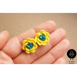 Náušnice květiny červené růže