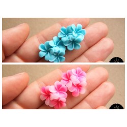 Náušnice květiny pecky 2 barvy