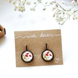 Náušnice vlčí máky v dárkové krabičce