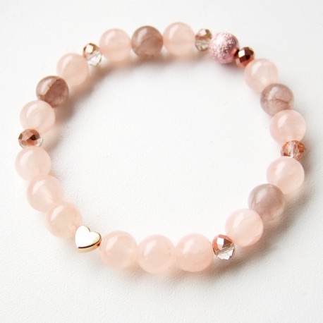 Náramek „Sebezdokonalení“ třešňový křemen