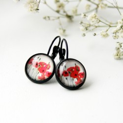 Náušnice vlčí máky v dárkové krabičce