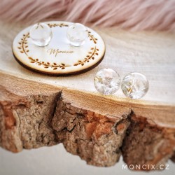 Pampeliškové náušnice Chmýří ocel