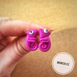 Chameleoni náušnice ocel fialová