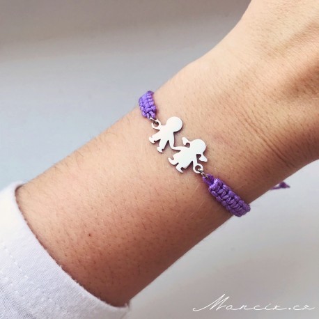 Náramek RODINA ocel dcera syn