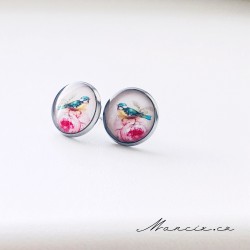 Náušnice ocelové - něžné květinky