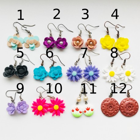 Výprodej FIMO náušnic 7 (12 druhů)