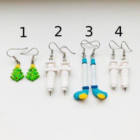 Výprodej FIMO náušnic 9 (4 druhy)