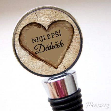 Zátka Dědeček srdce dřevo