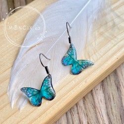 Motýli - transparentní náušnice