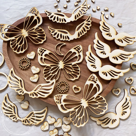 Dřevěná křídla 2 - Víly macramé