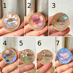 Samolepky Děkuji + VÁŠ TEXT - jarní 24ks