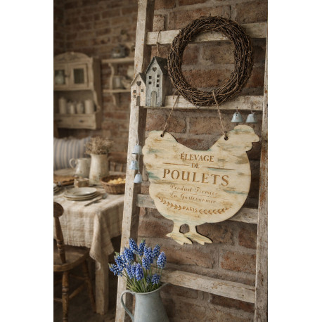 Slepička - vintage dřevěná dekorace